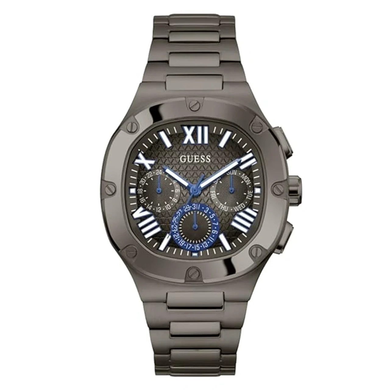 Guess Headline Analog Watch for Men with Square Dial & Water Resistant Mans Wrist Watches (GW0572G5)