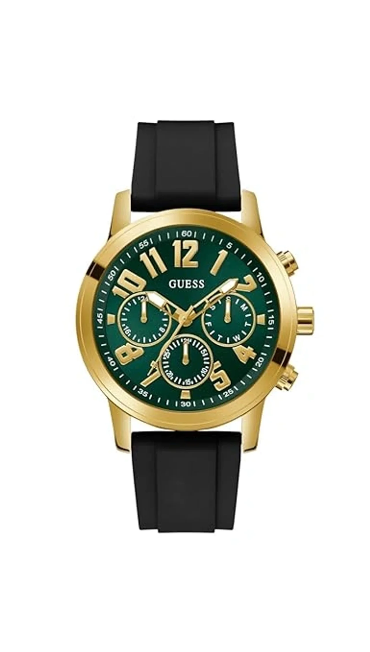 Guess Analog Watch for Men with Round Dial & Water Resistant Mans Wrist Watches (GW0708G2)