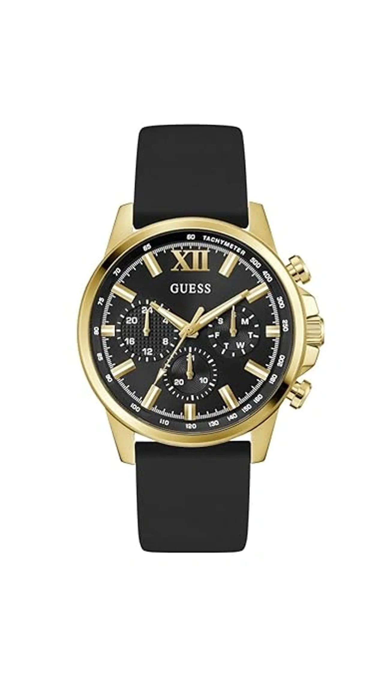 Guess Walker Black Round Dial Analog Mens Watch - (GW0913G2)