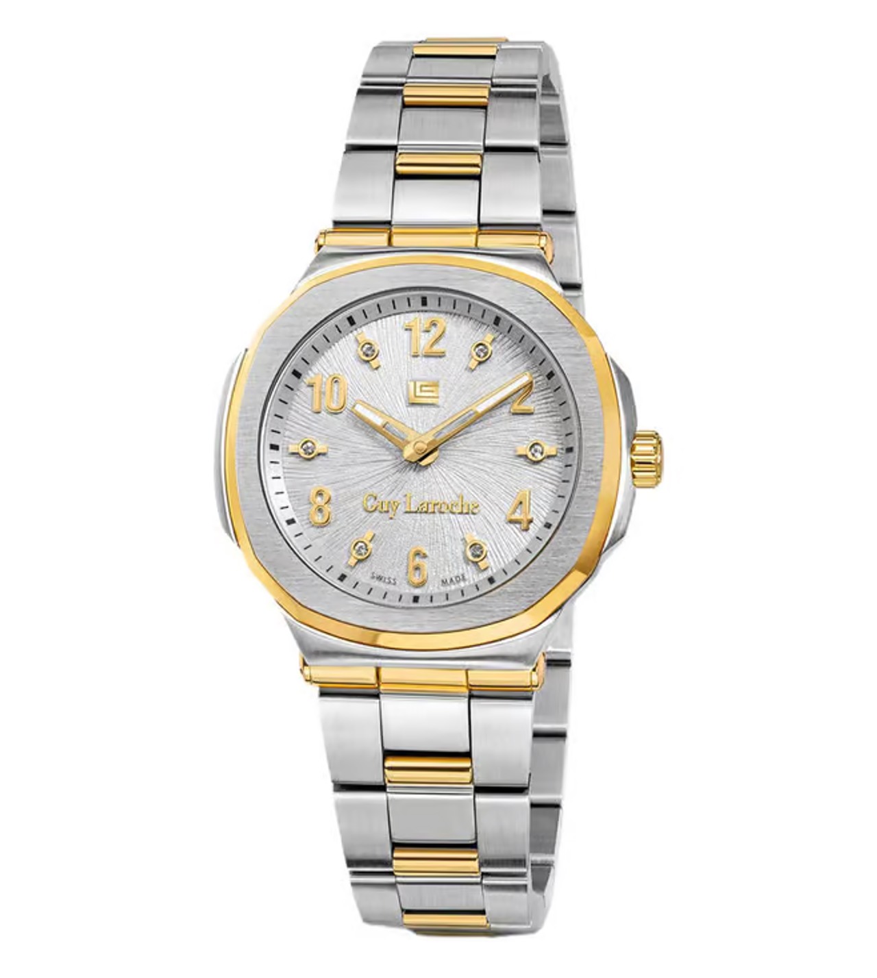 Guy Laroche Charlie 2 Hands Brown Dial White Silver Watch For Women - GLWLG0000323