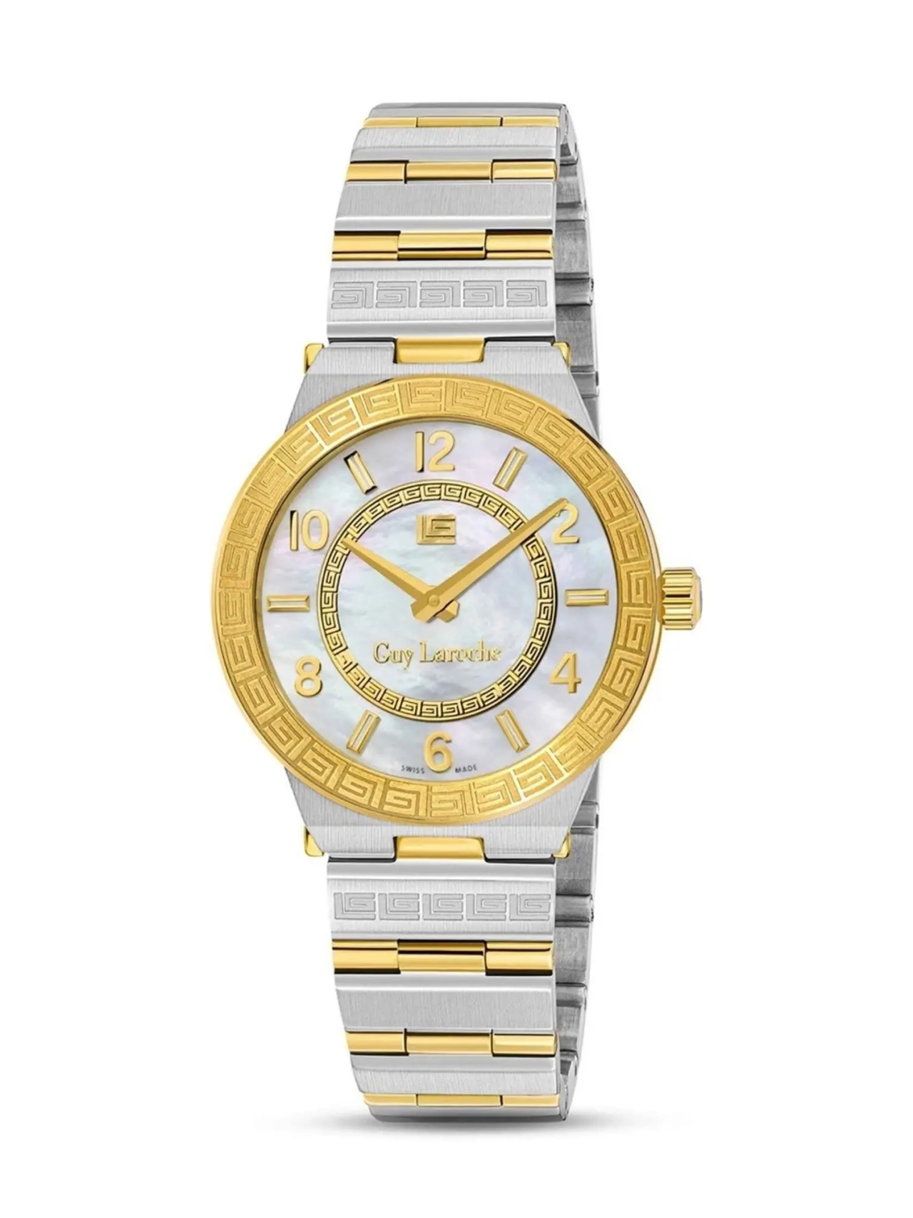 Guy Laroche Sacha 2 Hands Brown Dial White Mop Watch For Women - GLWLG0000423