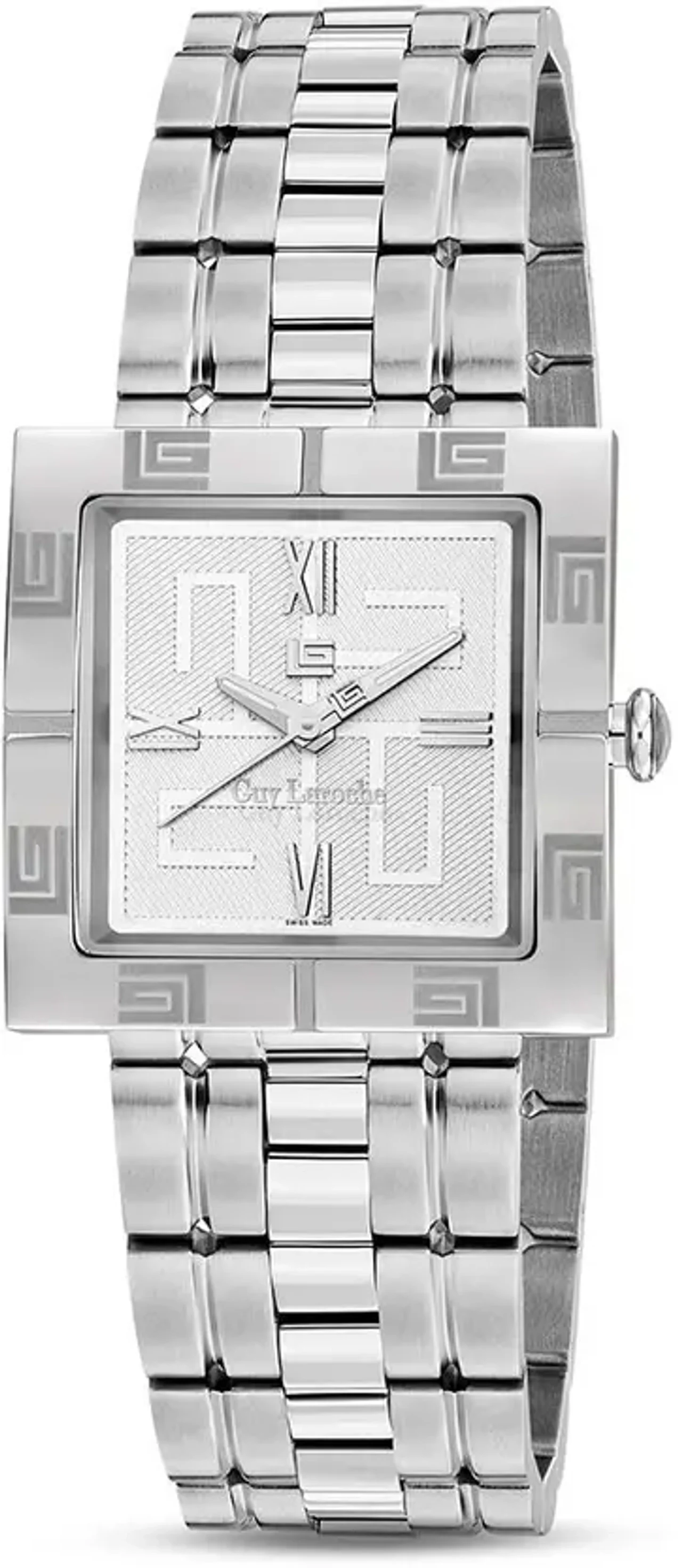 Guy Laroche Camille 3 Hands Silver Square Dial Swiss Made Watch For Men - GLWGG0000204