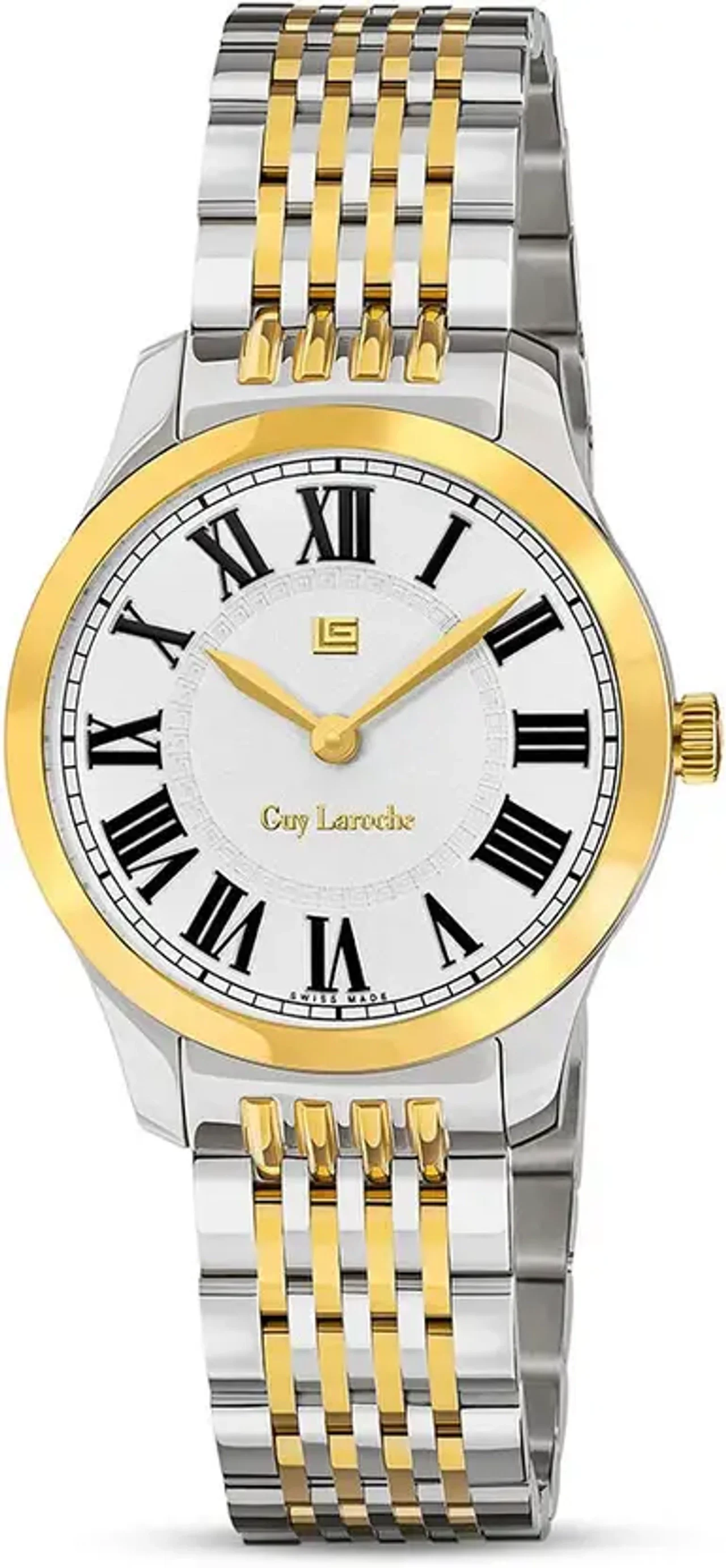 Guy Laroche Louis 2 Hands White Round Dial Swiss Made Watch For Women - GLWLG0001105