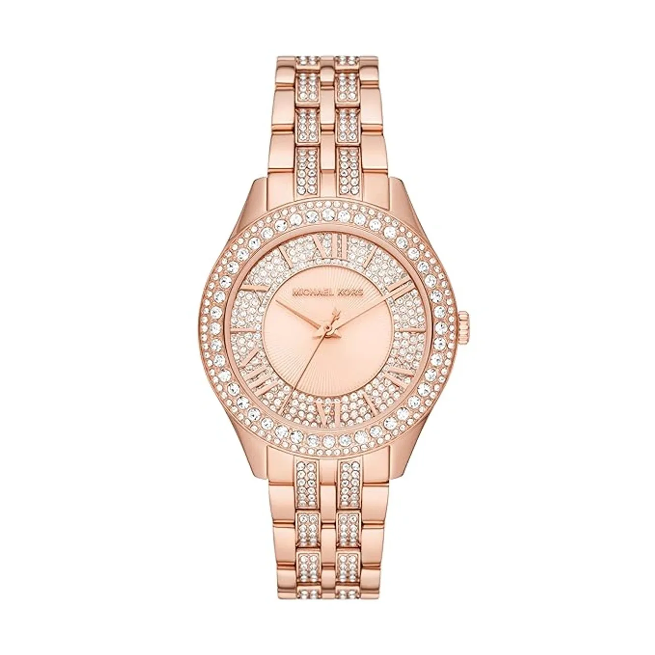 Michael Kors Harlowe Analog Rose Gold Dial Womens Stainless Steel Watch (MK4710)