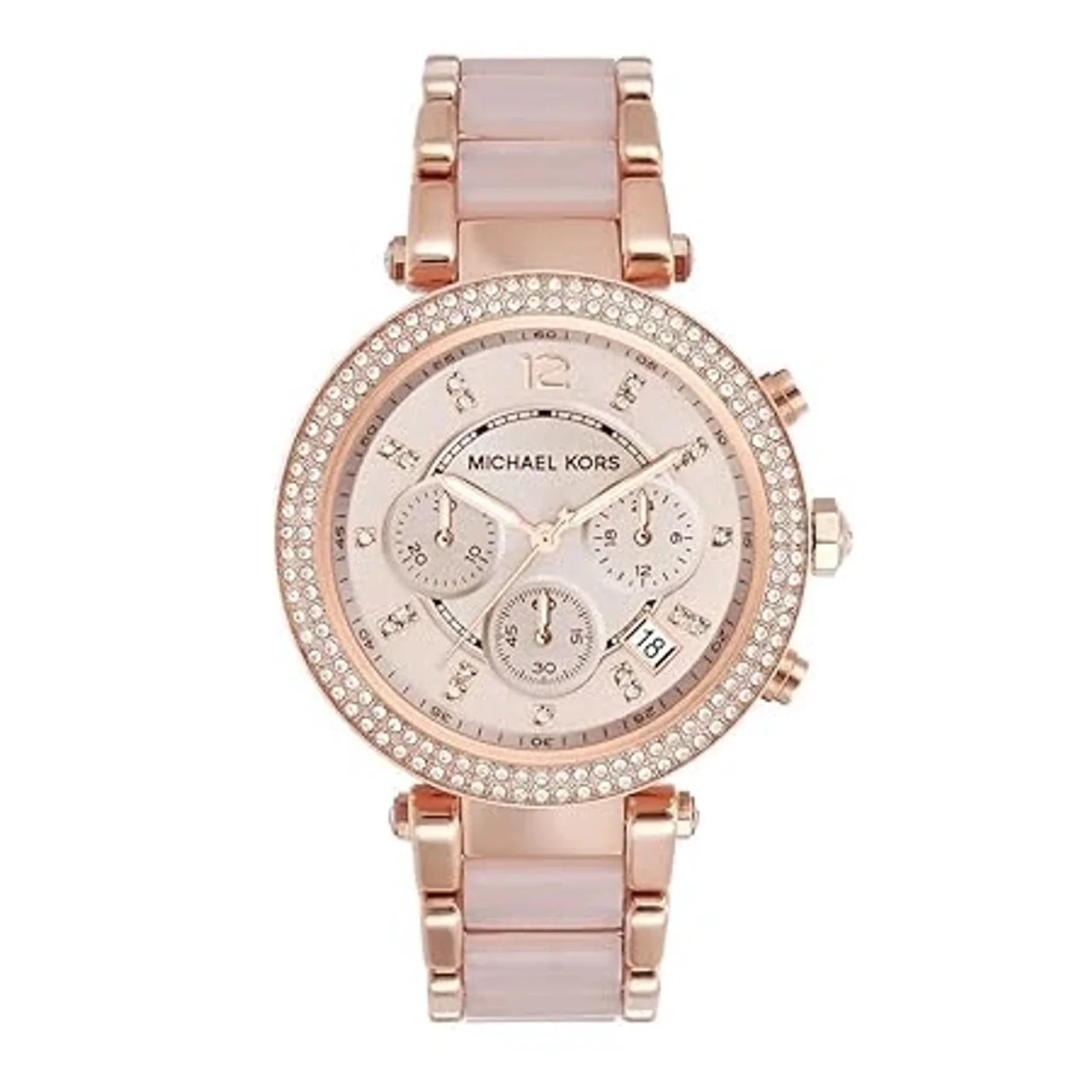 Michael Kors Analog Rose Dial Womens Watch- (MK5896)