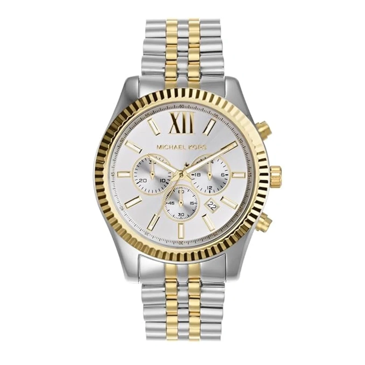 Michael Kors Analog White Dial Mens Stainless Steel Watch - (MK8344)