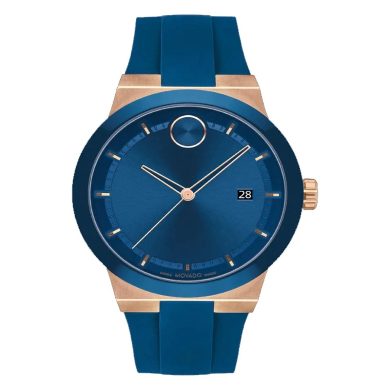 Movado Bold Fusion SWiss Qtz Blue Round Dial Men's Watch - (3601140)