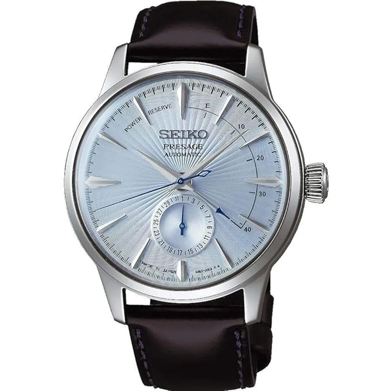 Seiko Leather Analog White Dial Mens Watch (SSA343J1)