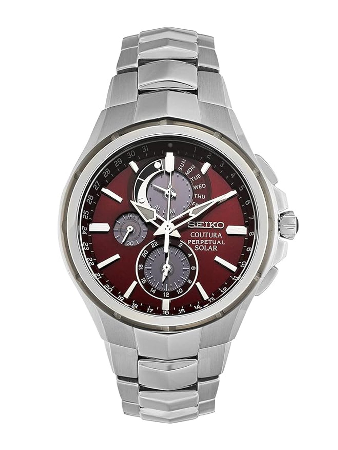 Seiko Analog Maroon Dial Mens Watch- (SSC763P1)