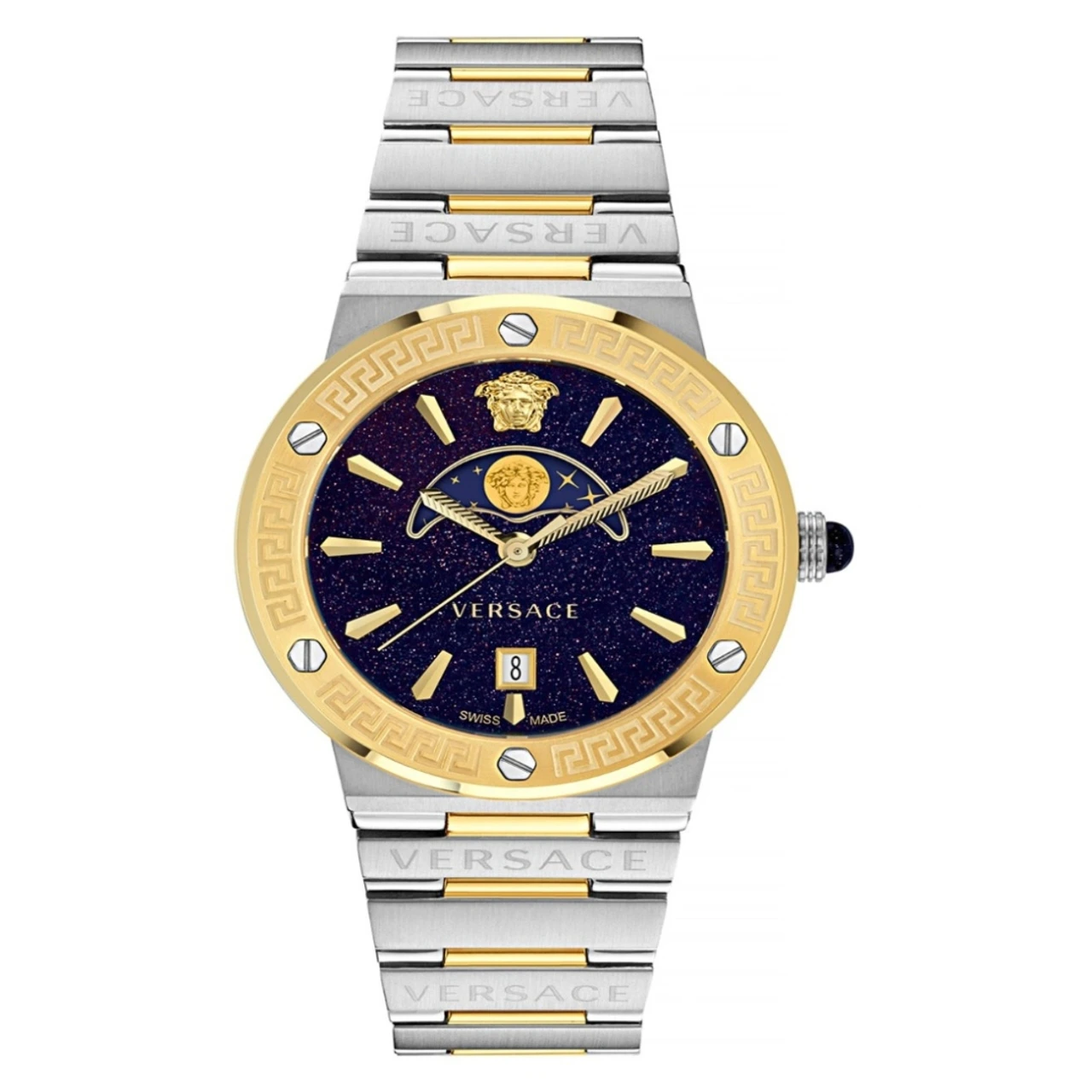 Versace GRECA LOGO Moon Phase Analog Unisex Watch (VE7G00223)