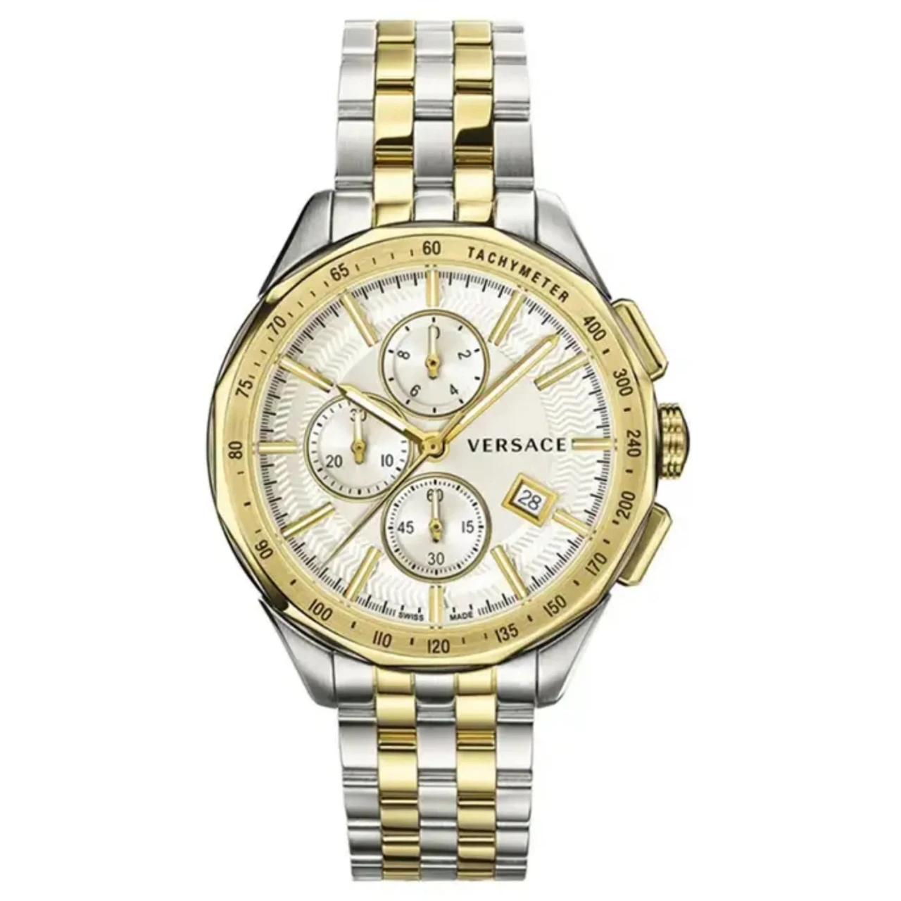 Versace Glaze Chronograph Silver Dial Men (VEBJ00518)