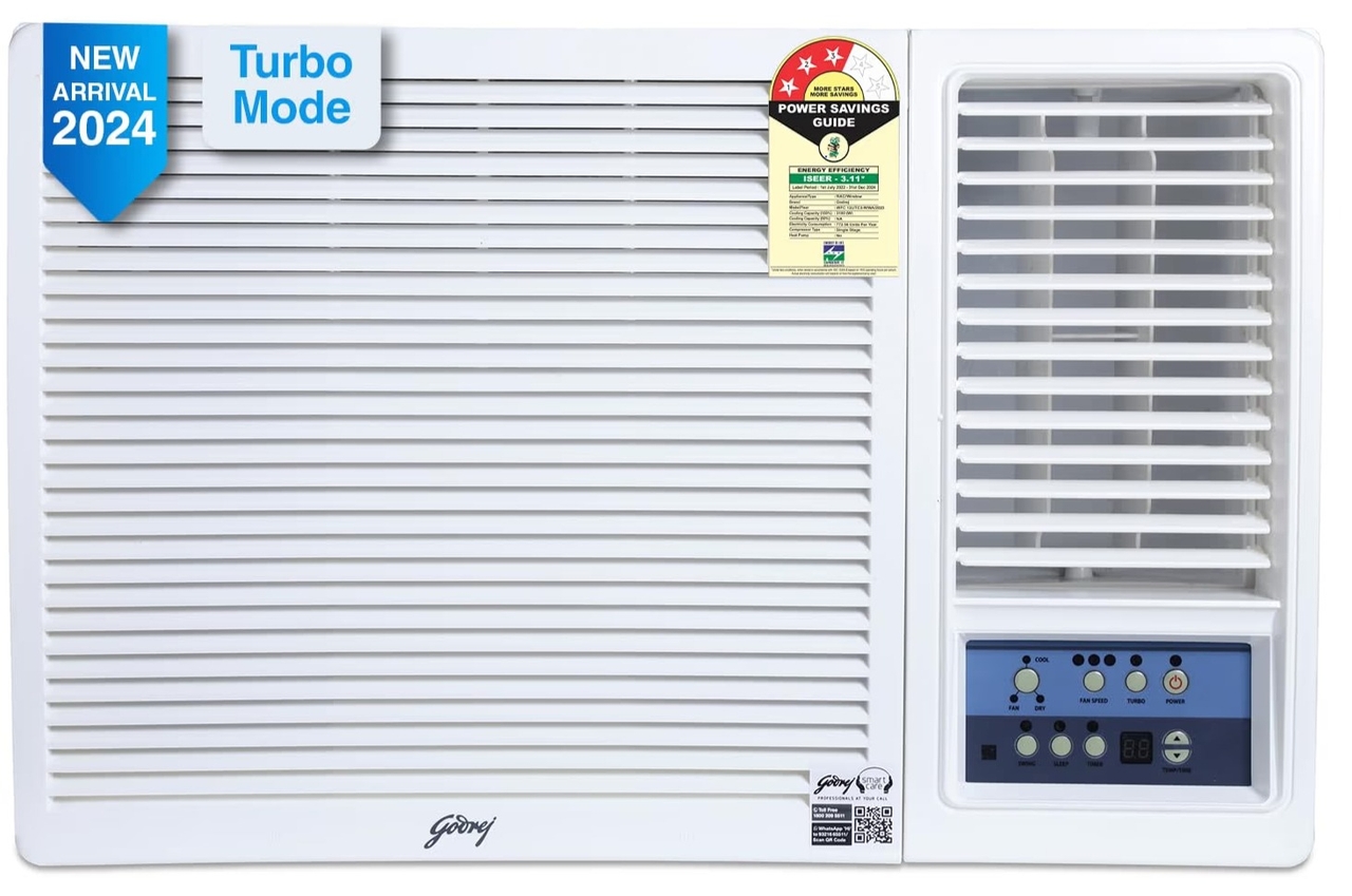 Godrej Window AC 1 Ton 3 Star Turbo Mode Copper Anti-Dust Filter Anti-Freeze Thermostat (AC 1T WFC 12UTC3 WWA Window 3S)