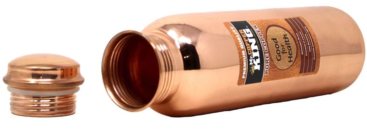 Mr. Copper King CU Aqua Water Bottle Hammered (950 ML) 6 Pcs