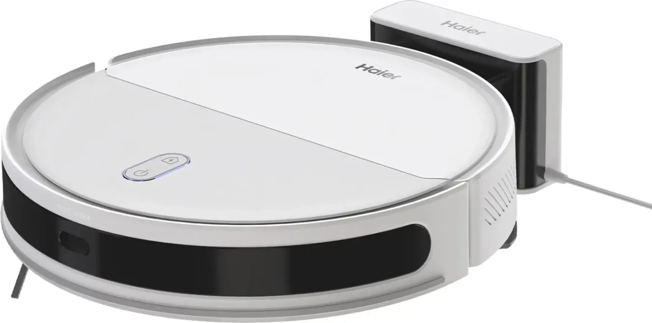Haier Civic X11 White 2 in 1 Robot Vacuum Cleaner & Mop, 5000 Pa Suction, 2600mAh Battery, Covers Wide Area in Single Charge, Zero Tangle Technology, Advanced Laser Mapping