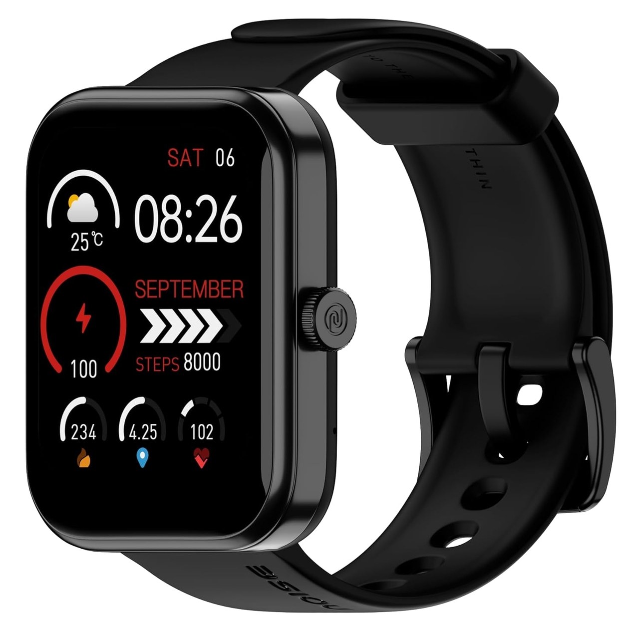 Noise ColorFit Pulse Grand 3 Smart Watch with HD Display - Jet Black