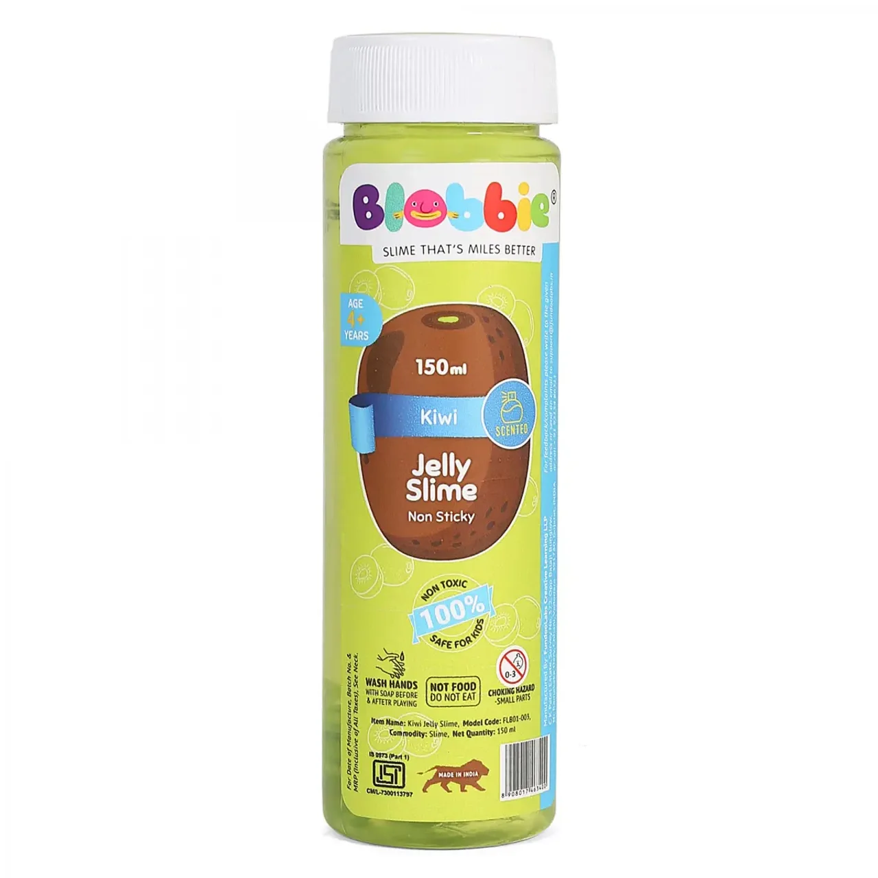 Blobbie by Fundoolabs Non Sticky Jelly Kiwi Scented Slime