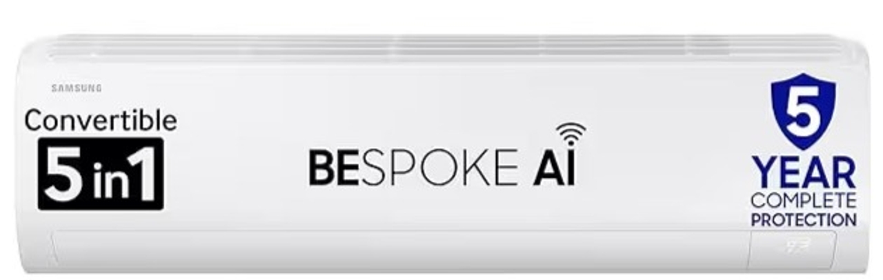 Samsung 1.5 Ton 3 Star AI Inverter Smart Split AC (WiFi, 4 Way swing, 5 Step Convertible, BESPOKE AI AR50F18D13HNNA)