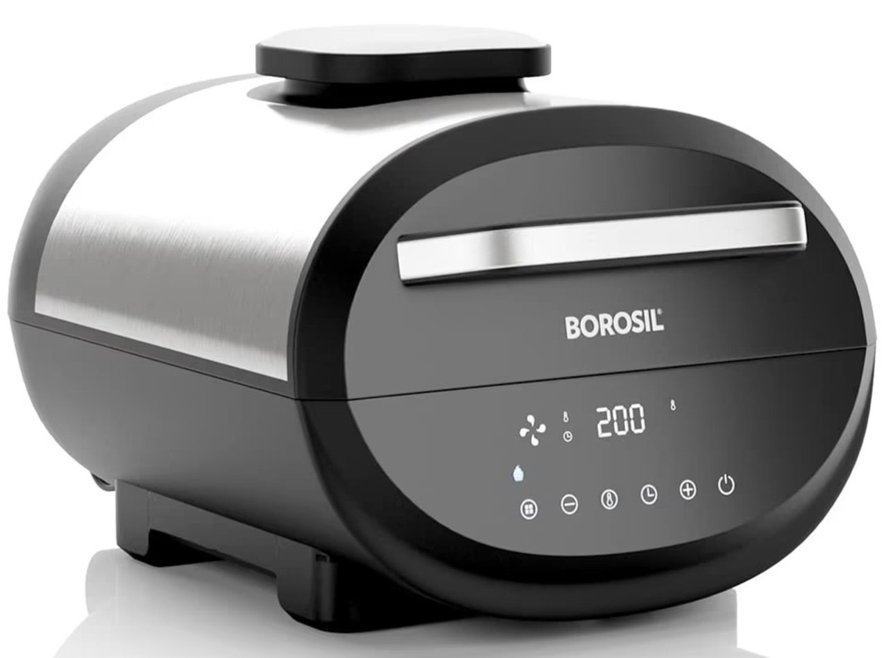 Borosil Air Fryer Bestdigi 6.1L 1700W 8-in-1 Digital Display (Black)