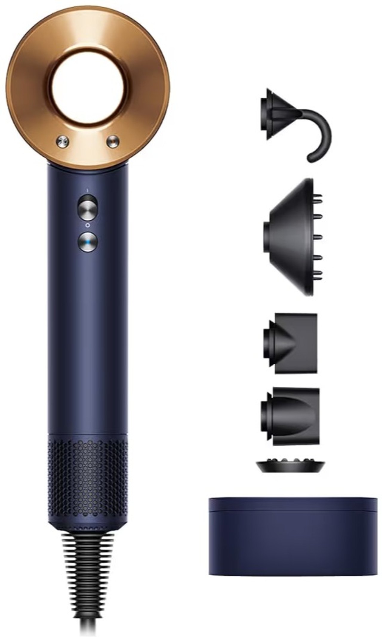 Dyson Supersonic Hair Dryer with 4 Heat Settings and Cool Shot (Air Multiplier Technology, Prussian Blue and Rich Copper)