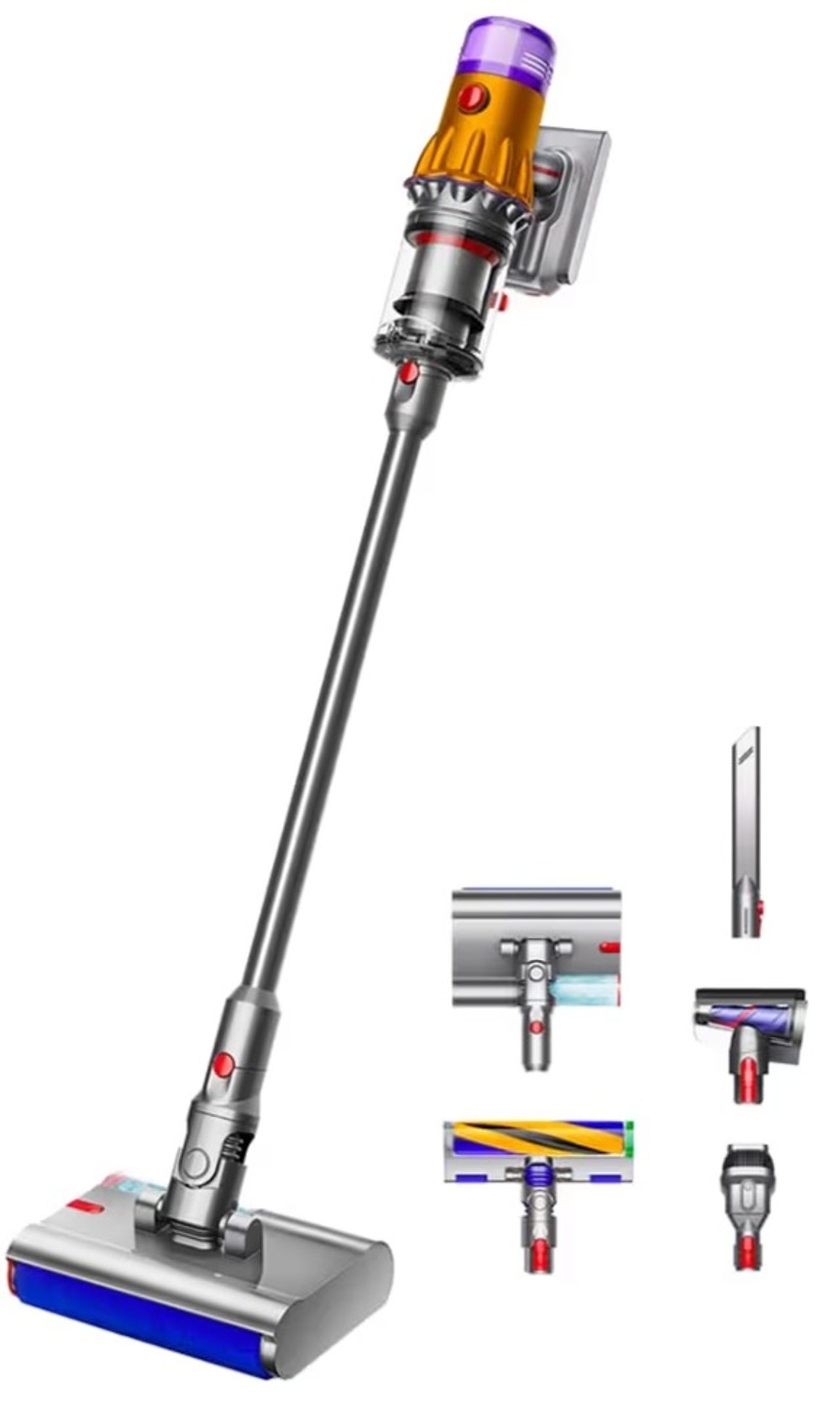 Dyson V12 Detect Slim Submarine Cordless Vacuum Cleaner|All-in-one wet & dry vacuum|Illumination for hidden dust|150 Airwatts,0.35L bin,60 mins runtime