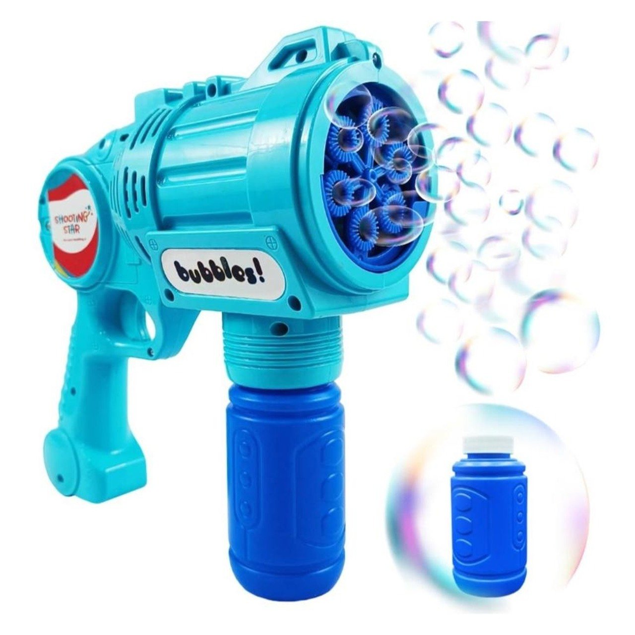 Rowan Bubble Blaster with Solution Bottle, Blue