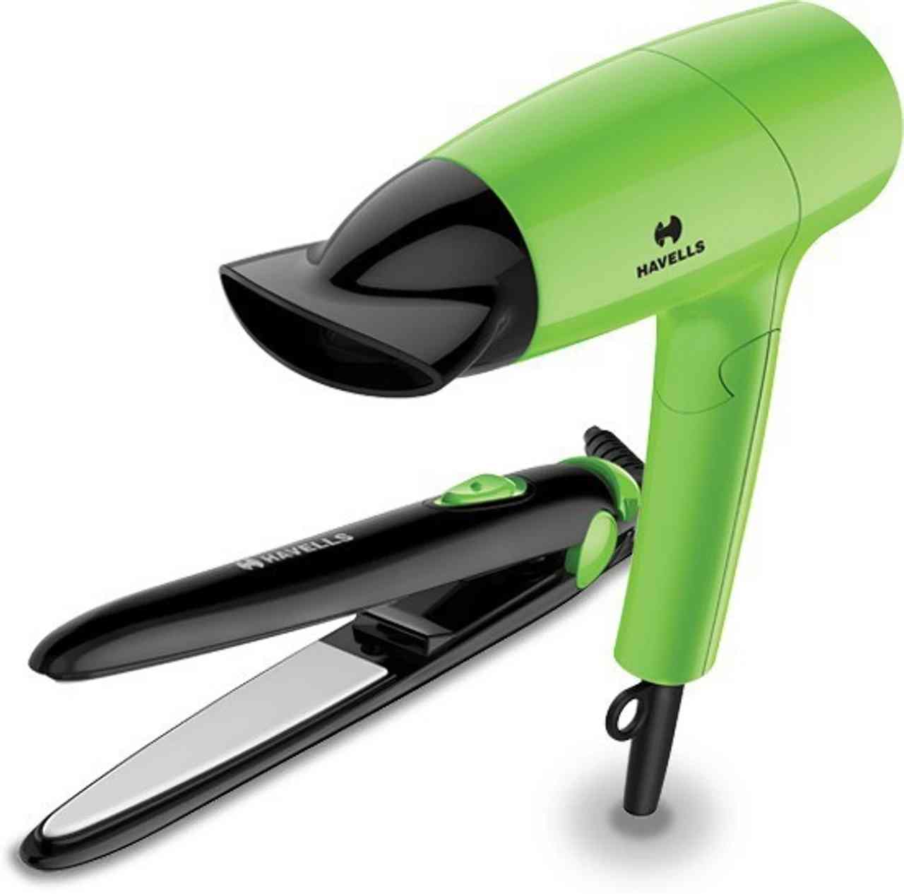 Havells HC4035 Hair Dryer and Straightener Combo - Green Black