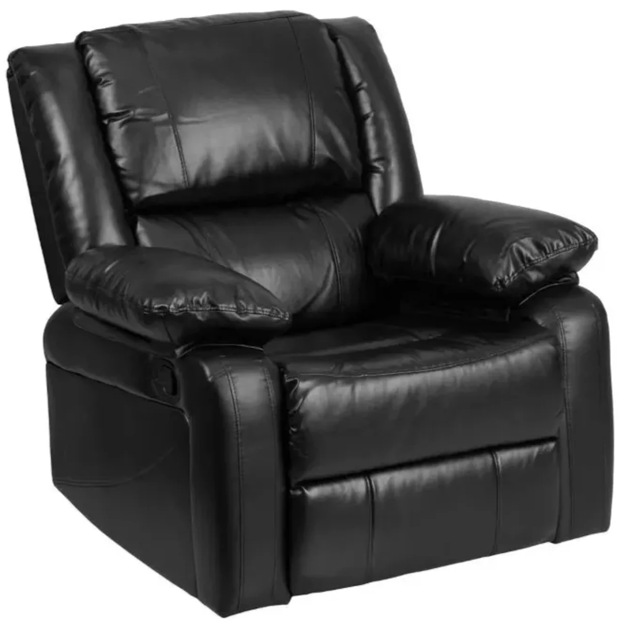 Hidenchic Leatherette Recliner Chair Bingo Manual Push Back Black 89x93x94 cm