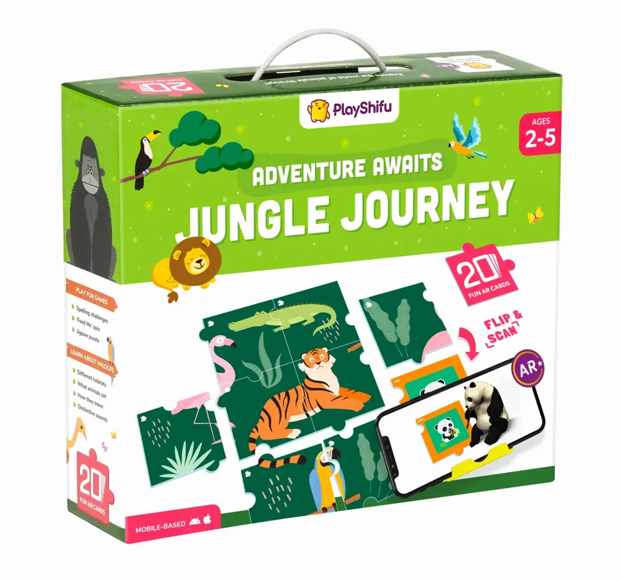 Animals of the Jungle – Wildlife Puzzle Flashcards