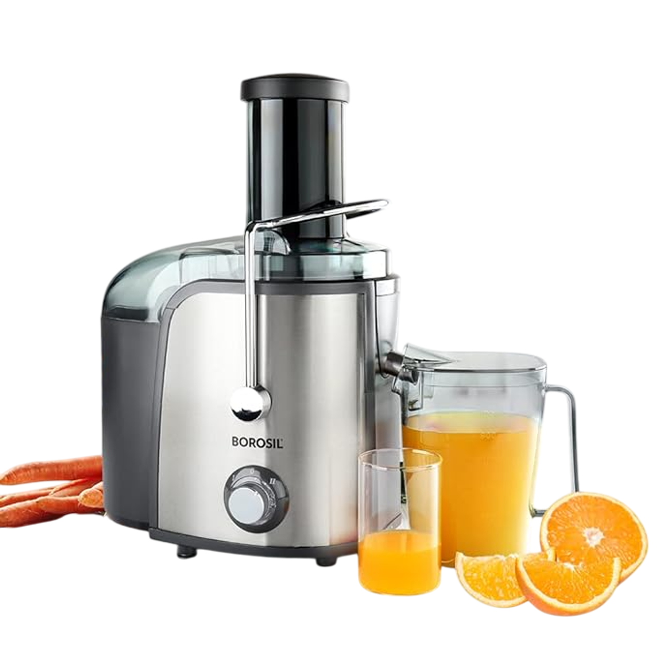 Borosil Primus Plus Centrifugal Juicer 800W Stainless Steel 1.1L Black
