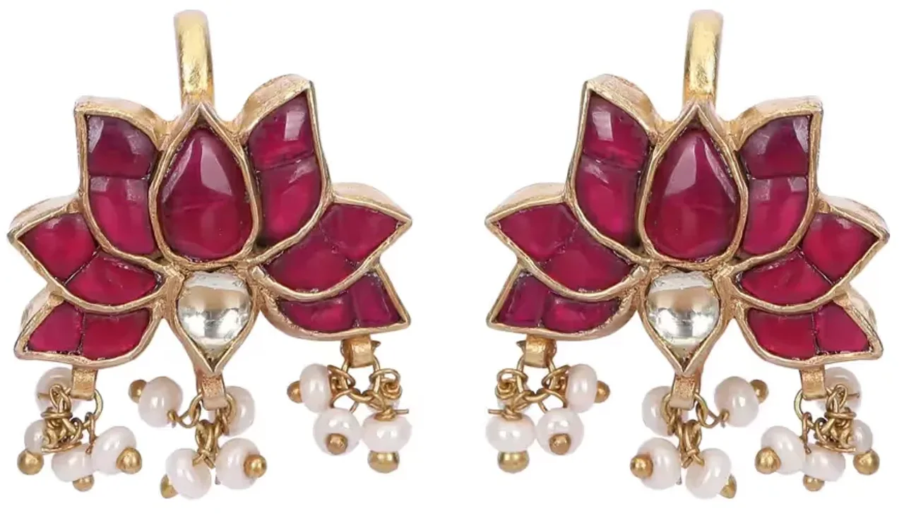 Art Karat 22k Gold Plated Kamal Earcuff