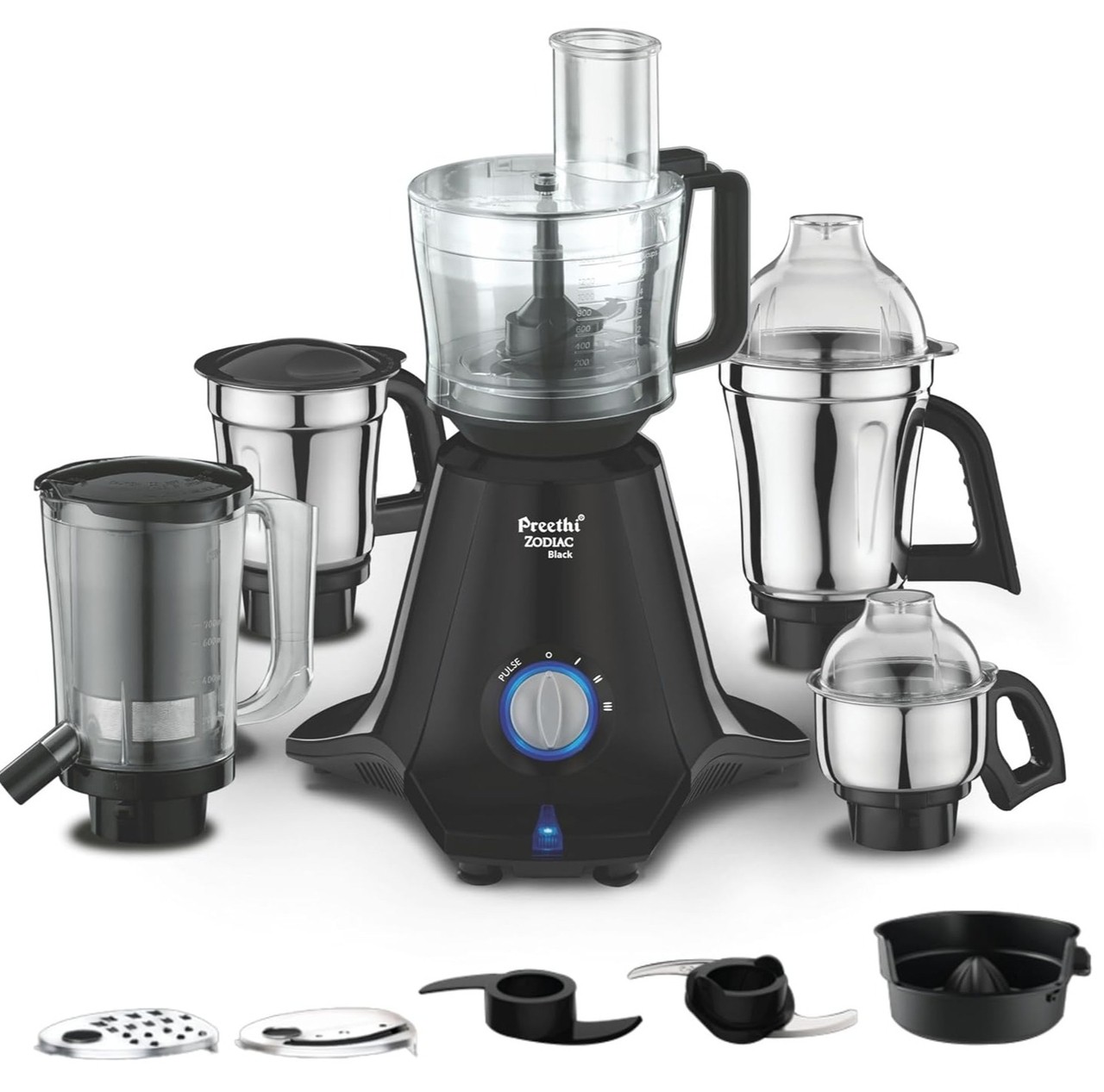 Preethi Mixer Grinder 750W Vega W5 Motor with Master Chef Jar Black
