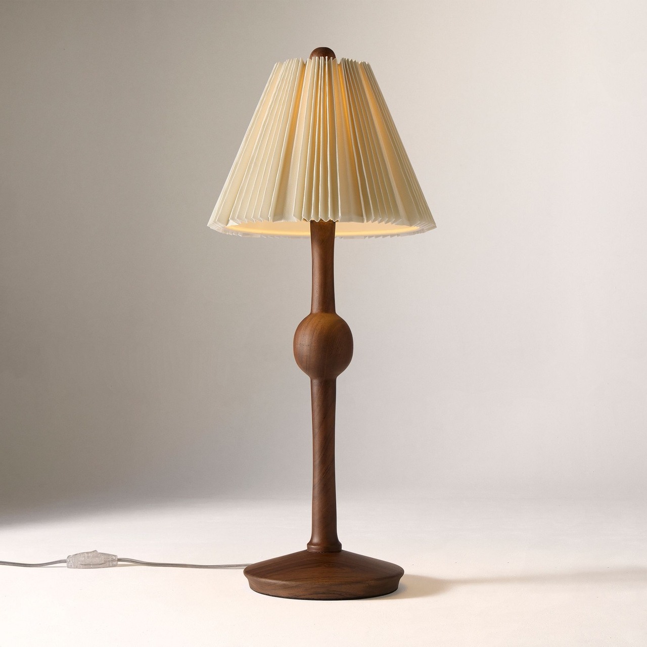 Pierce & Ward Ribbed Wood Table Lamp