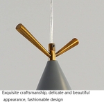 Cone Pendant Hanging Lights, Ceiling Lights for Living Room, Hanging Lights for Restaurants, and Dining Lights (Warm White, Pack of 2)
