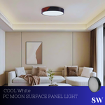 8 Watt Round LED Moon Surface  Panel Light For Ceiling(Packof-1 , Cool White)