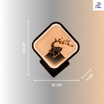 Square Shape Led Deer Fancy Wall Lamp for Living Room, Bedroom,Dinning Room etc.聽Color : 3in1 (Colour-3in1,Pack of 1)