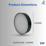 8 Watt Round LED Moon Surface  Panel Light For Ceiling(Packof-1 , Cool White)