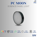 8 Watt Round LED Moon Surface  Panel Light For Ceiling(Packof-1 , Cool White)