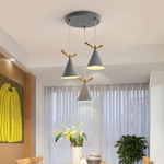 Cone Pendant Hanging Lights, Ceiling Lights for Living Room, Hanging Lights for Restaurants, and Dining Lights (Warm White, Pack of 2)
