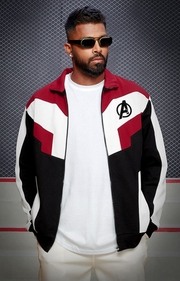 Men s Avengers Endgame Quantum Realm Multicolour Colourblock Western Jacket