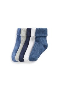 mothercare-boys-turn-over-top-socks-pack-of-5-blue-grey-11603266