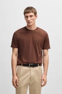 Cotton-jersey T-shirt with logo detail