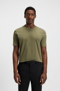 Cotton-jersey T-shirt with logo detail