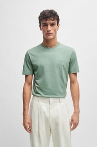 Cotton-jersey T-shirt with logo detail