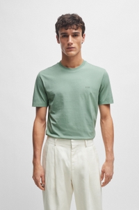 Cotton-jersey T-shirt with logo detail
