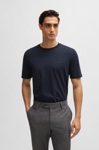 Cotton-jersey T-shirt with logo detail