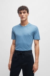 Cotton-jersey T-shirt with logo detail