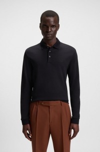 Interlock-cotton polo shirt with embroidered logo