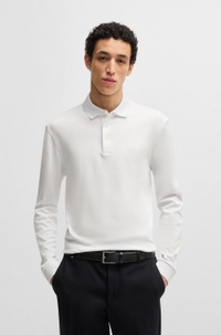 Interlock-cotton polo shirt with embroidered logo