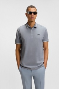 Paddy polo shirt in cotton piqué with logo undercollar