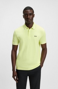 Paddy polo shirt in cotton piqué with logo undercollar